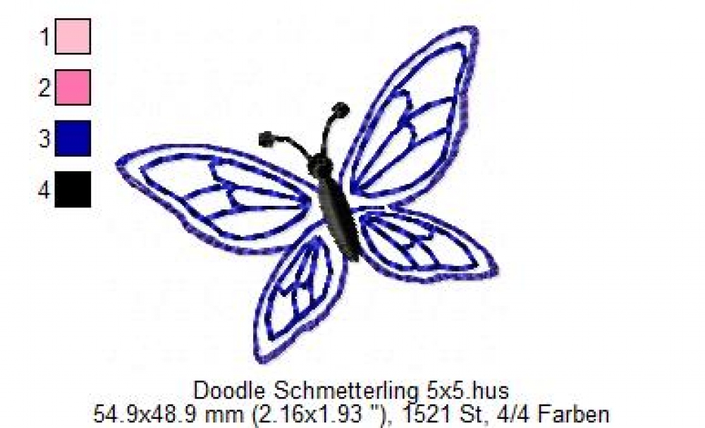 Preview: Doodle Butterfly 2'x2'